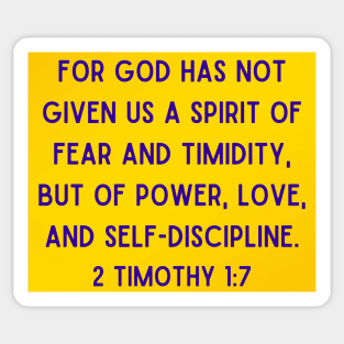 Bible Verse 2 Timothy 1:7 Sticker